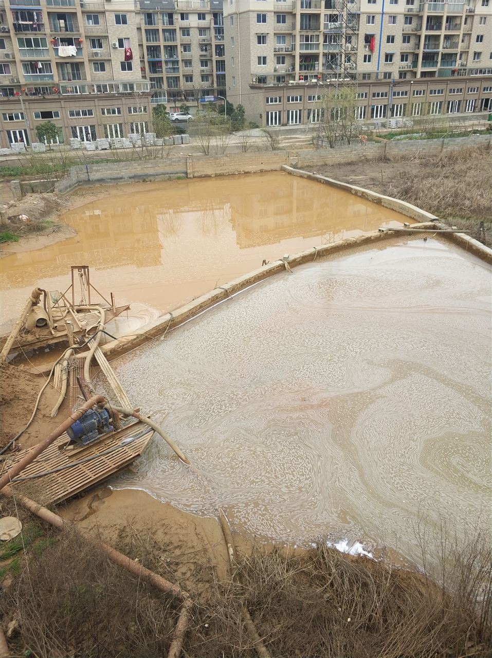 红河沉淀池淤泥清理-厂区废水池淤泥清淤